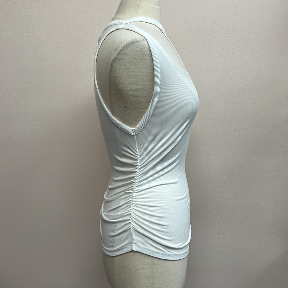 Philosophy Asymmetrical Cut Out Tank Top in White - Picture 2 of 7